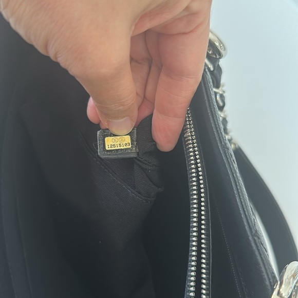 CHANEL GST  Silver Chain Black Caviar  Leather Quilted Shoulder Bag Tote - Picture 16 of 16